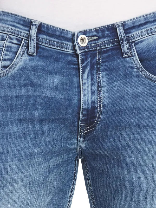 Octave Men Blue Heavy Fade Cotton Jeans