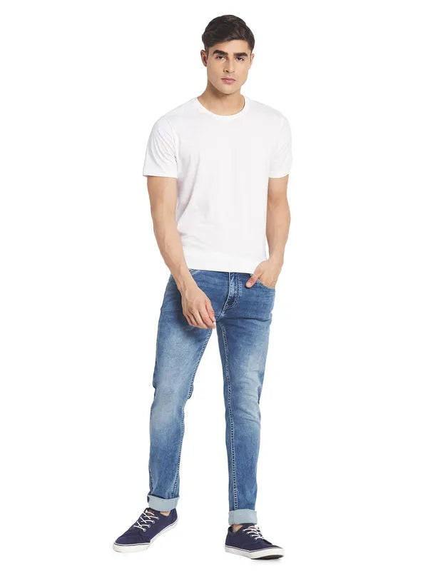 Octave Men Blue Heavy Fade Cotton Jeans