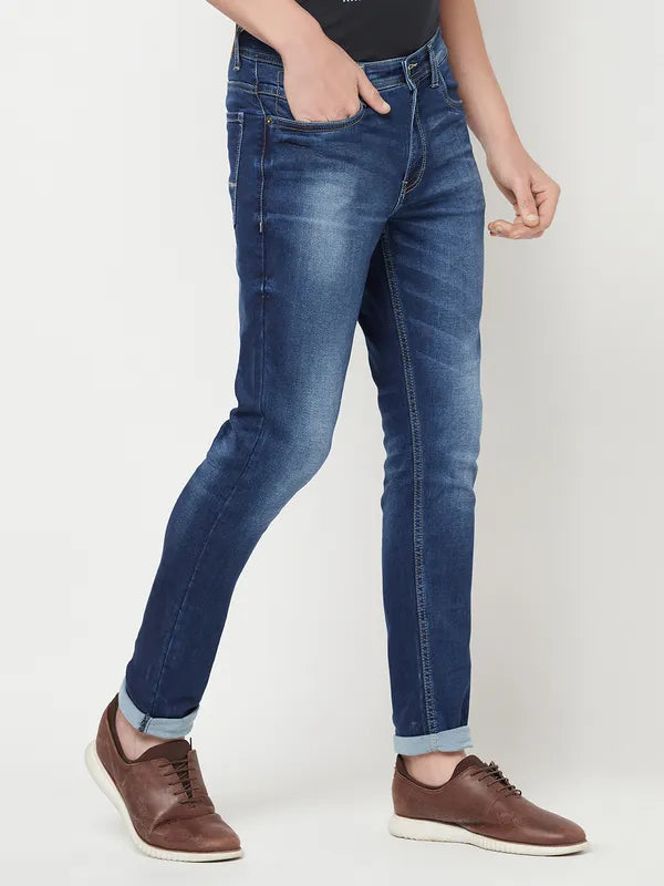 Octave Men Blue Heavy Fade Cotton Stretchable Jeans
