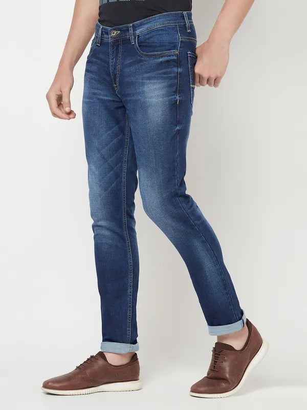 Octave Men Blue Heavy Fade Cotton Stretchable Jeans
