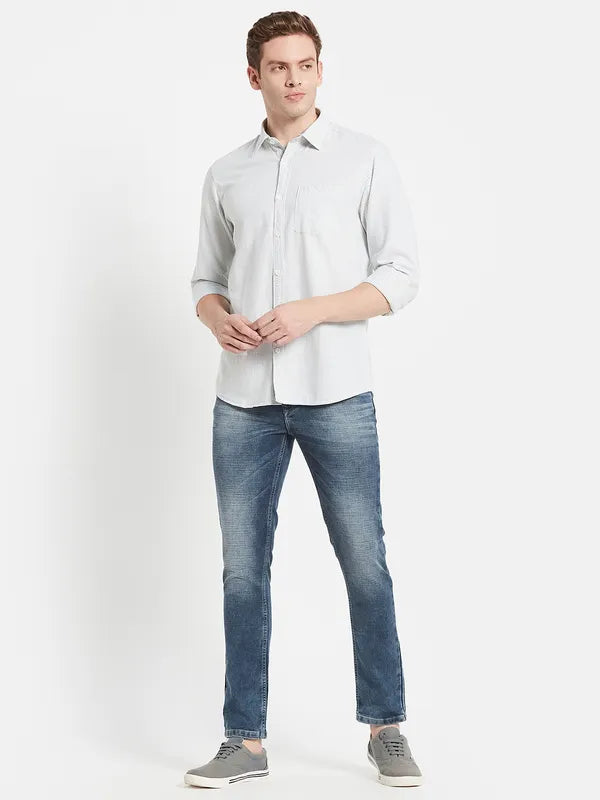 Men Blue Heavy Fade Stretchable Jeans