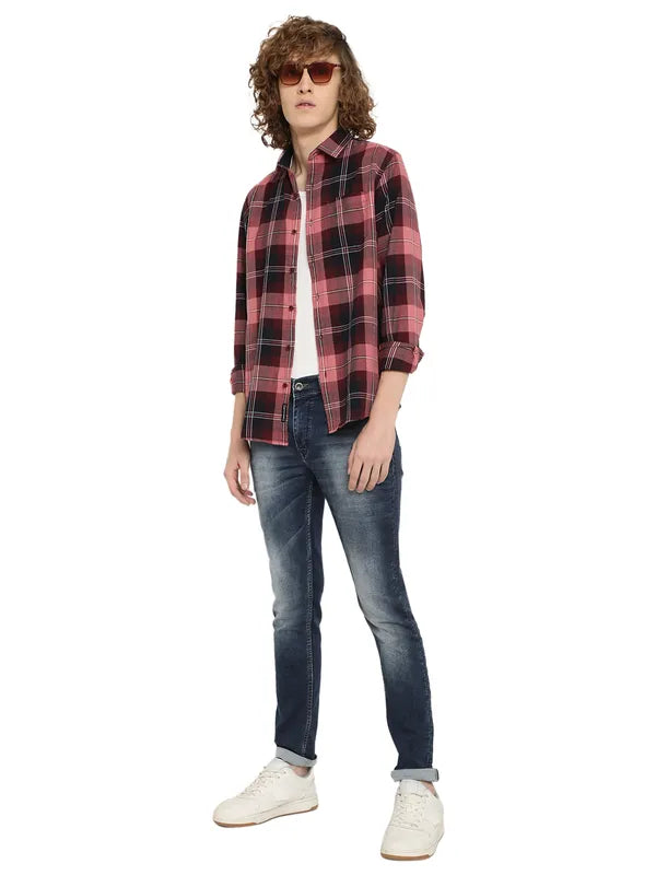 Octave Men Blue Heavy Fade Stretchable Jeans