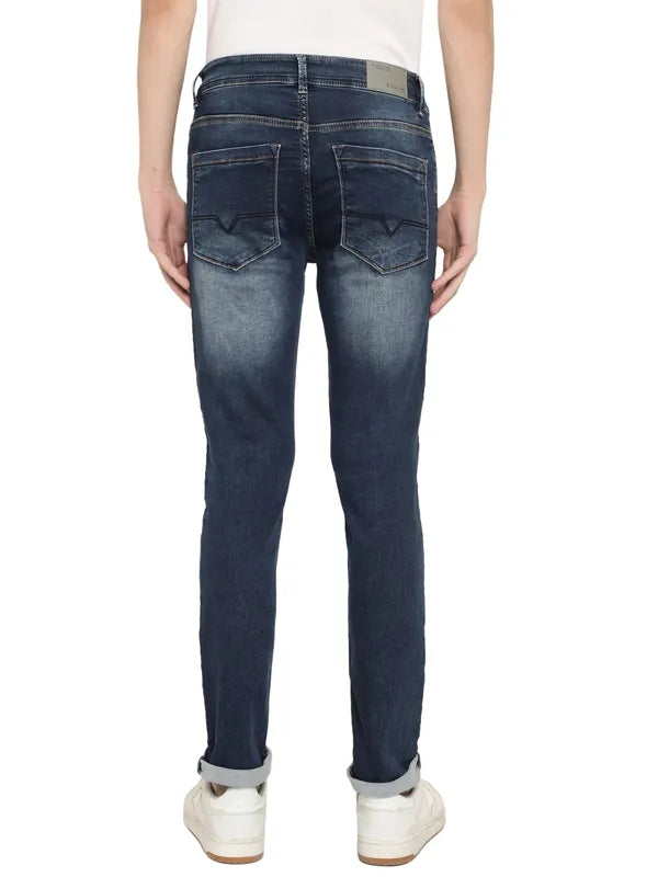 Octave Men Blue Heavy Fade Stretchable Jeans