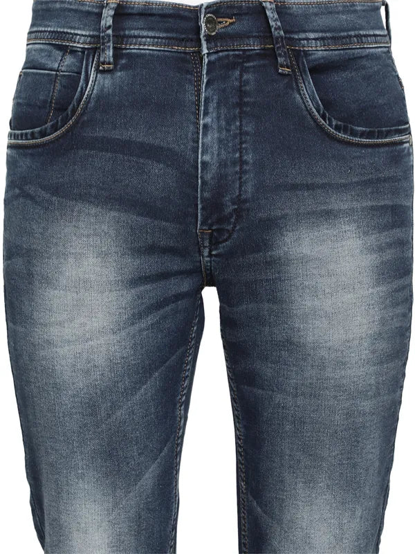Octave Men Blue Heavy Fade Stretchable Jeans