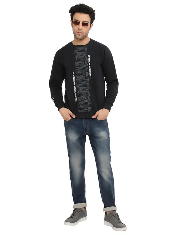 Octave Men Navy Blue Heavy Fade Stretchable Jeans
