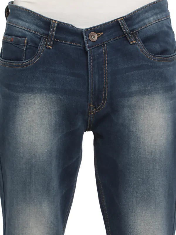 Octave Men Navy Blue Heavy Fade Stretchable Jeans