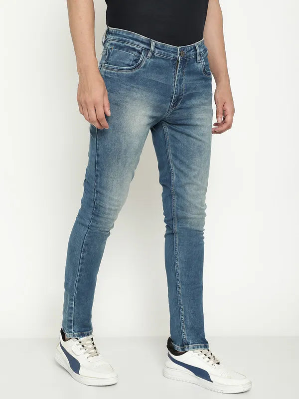 Octave Men Regular Fit Heavy Fade Stretchable Cotton Jeans