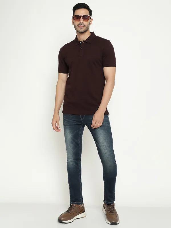 Octave Men Heavy Fade Mid-Rise Cotton Stretchable Jeans