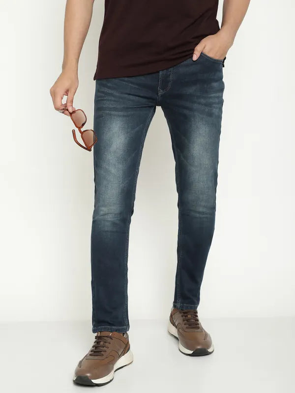 Octave Men Heavy Fade Mid-Rise Cotton Stretchable Jeans