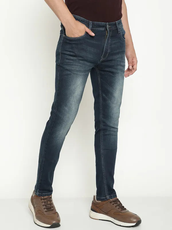 Octave Men Heavy Fade Mid-Rise Cotton Stretchable Jeans