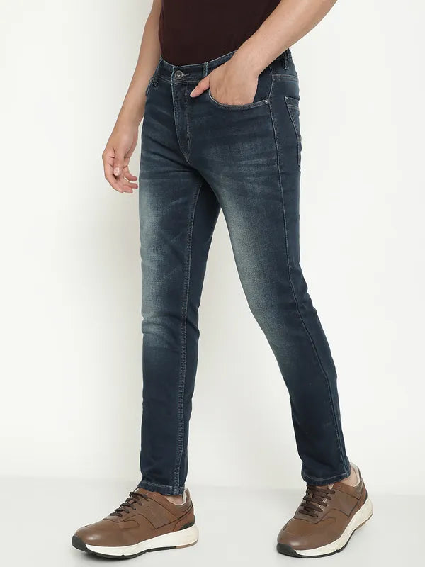 Octave Men Heavy Fade Mid-Rise Cotton Stretchable Jeans