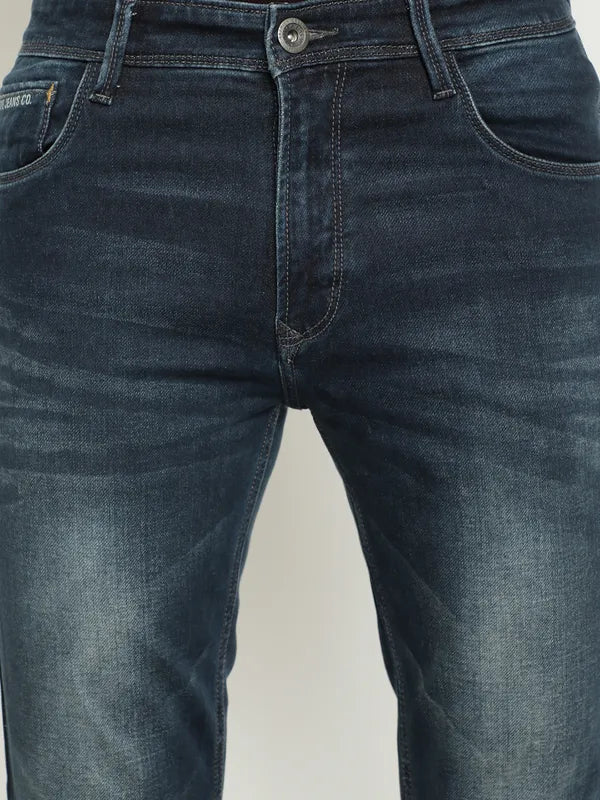 Octave Men Heavy Fade Mid-Rise Cotton Stretchable Jeans