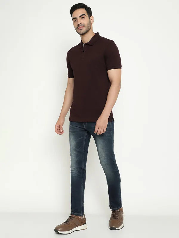 Octave Men Heavy Fade Mid-Rise Cotton Stretchable Jeans