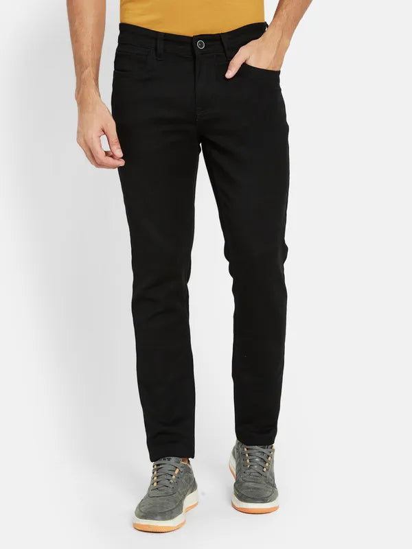 Octave Men Regular Fit Low Distress Cotton Stretchable Jeans