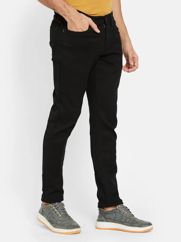 Octave Men Regular Fit Low Distress Cotton Stretchable Jeans