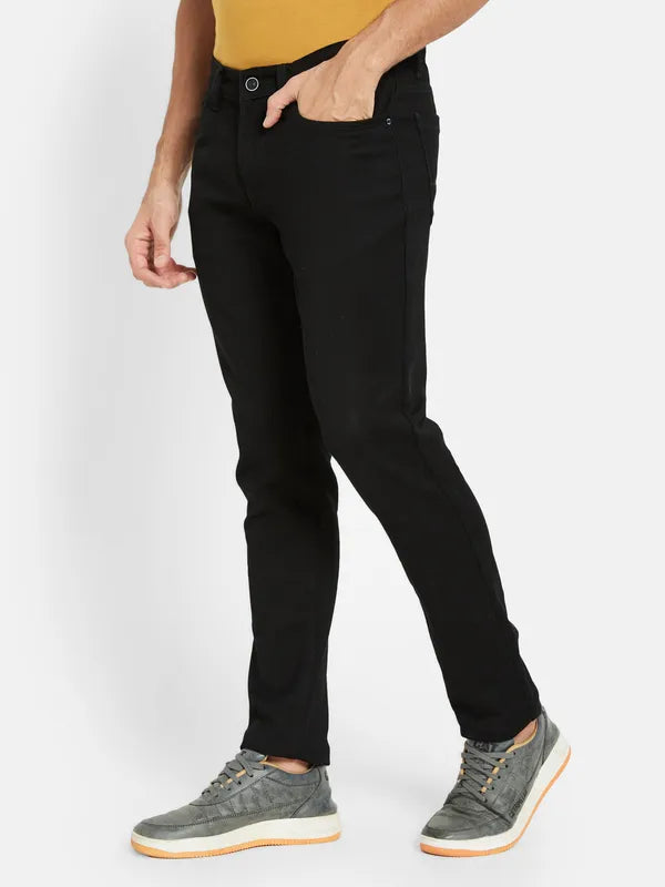 Octave Men Regular Fit Low Distress Cotton Stretchable Jeans