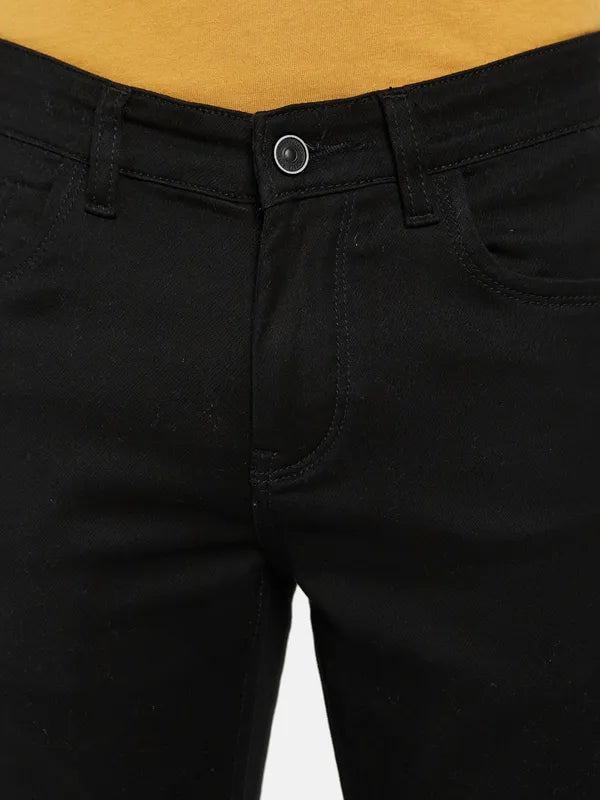 Octave Men Regular Fit Low Distress Cotton Stretchable Jeans