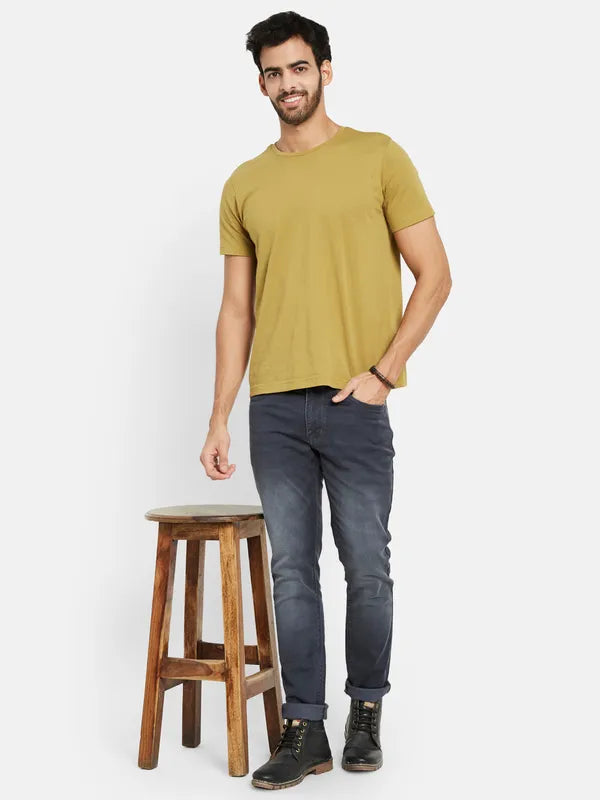 Octave Men Regular Fit Mid-Rise Light Fade Cotton Stretchable Jeans