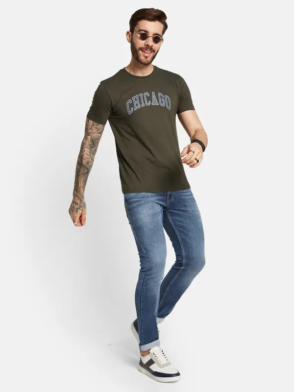 Octave Men Skinny Fit Low Distress Light Fade Stretchable Jeans