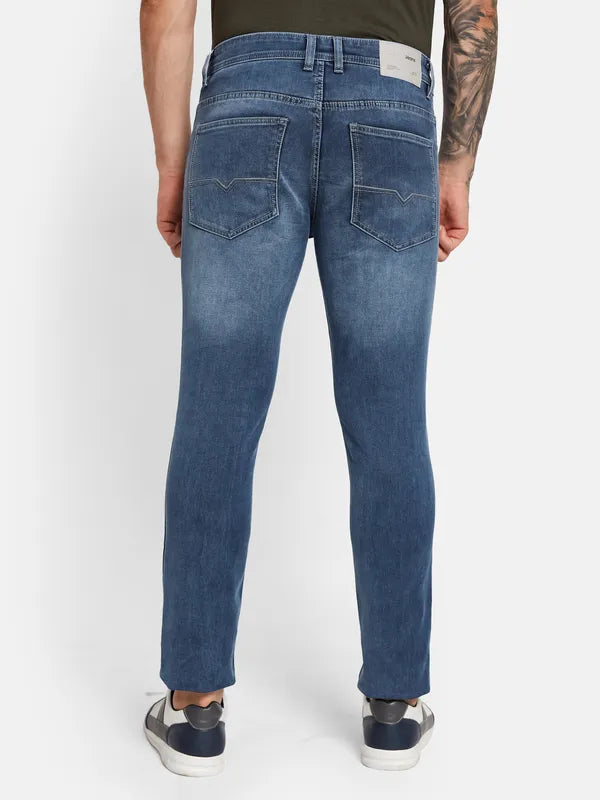 Octave Men Skinny Fit Low Distress Light Fade Stretchable Jeans