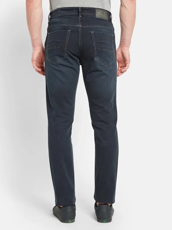 Octave Men Skinny Fit Clean Look Whiskers Cotton Jeans