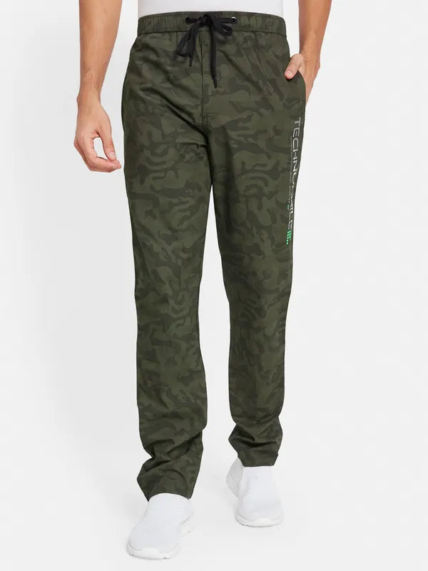 Octave Men Camouflage Printed Cotton Track Pants