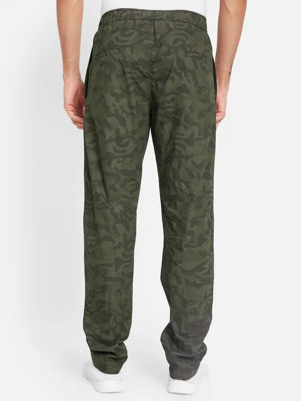 Octave Men Camouflage Printed Cotton Track Pants