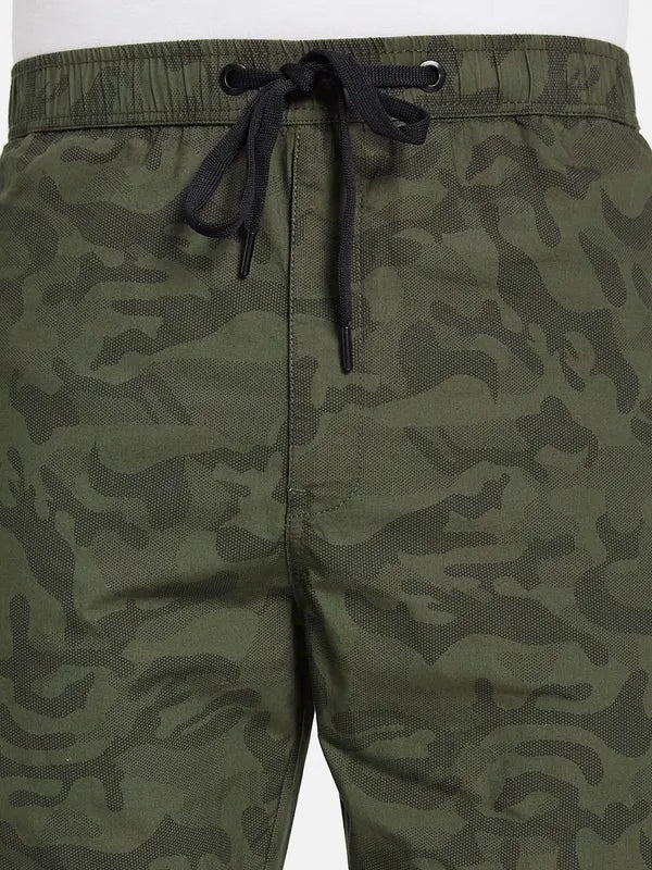 Octave Men Camouflage Printed Cotton Track Pants