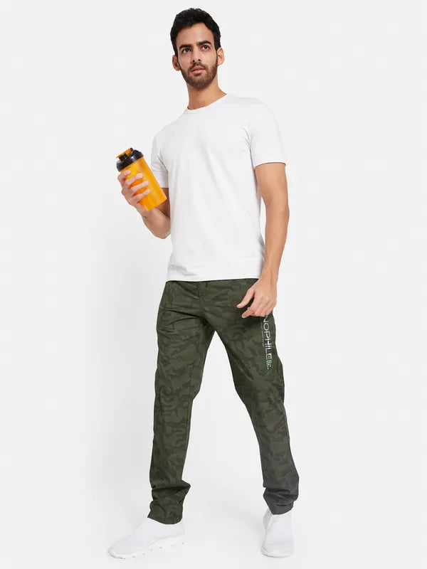 Octave Men Camouflage Printed Cotton Track Pants