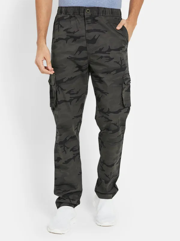 Octave Men Camouflage Printed Cotton Track Pant