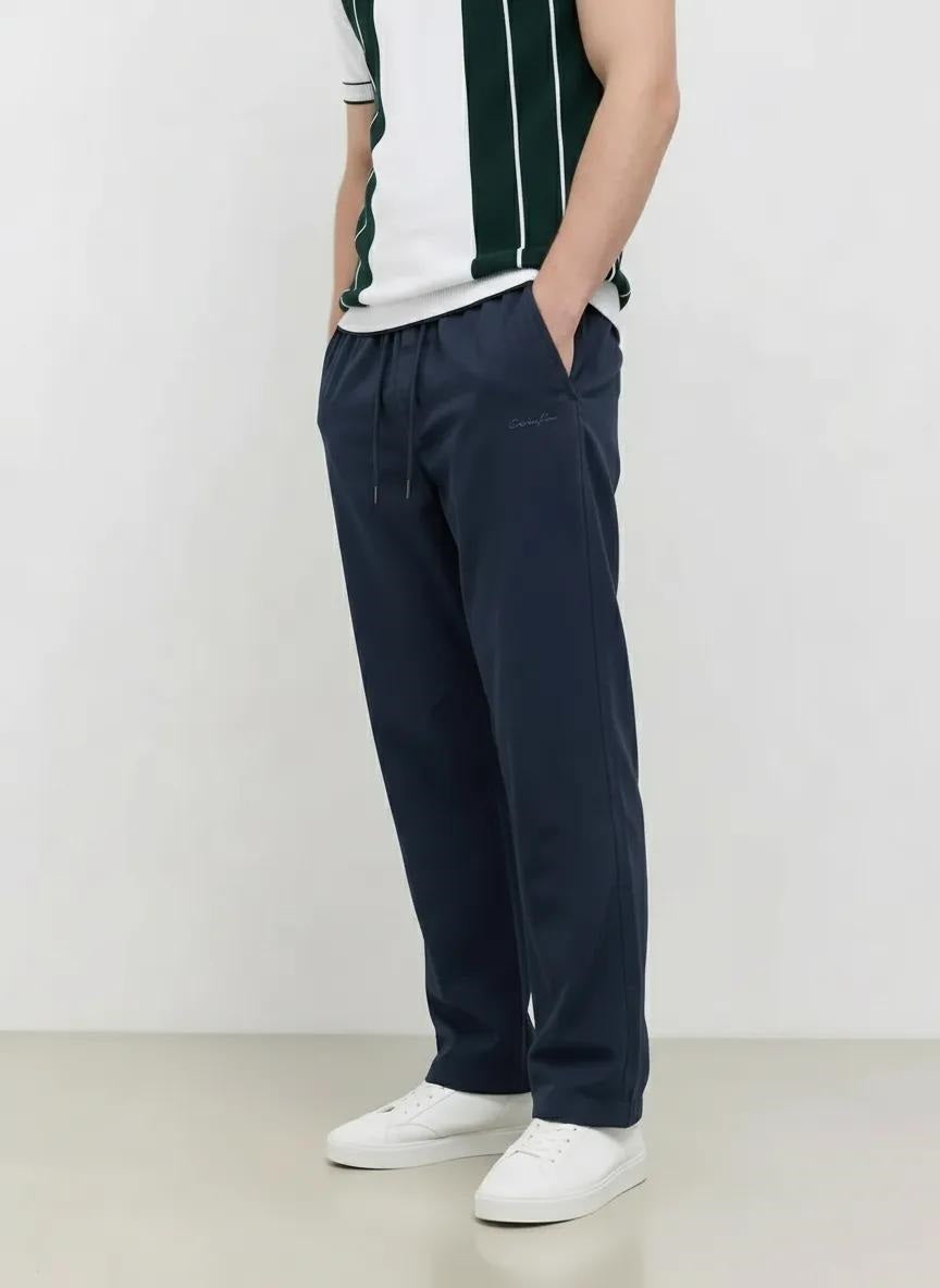 Men Regular Fit Brand Logo Training Track Pants
