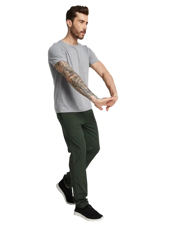 Octave Men Solid Regular Fit Mid-Rise Cotton Regular Track Pants