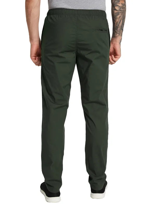 Octave Men Solid Regular Fit Mid-Rise Cotton Regular Track Pants