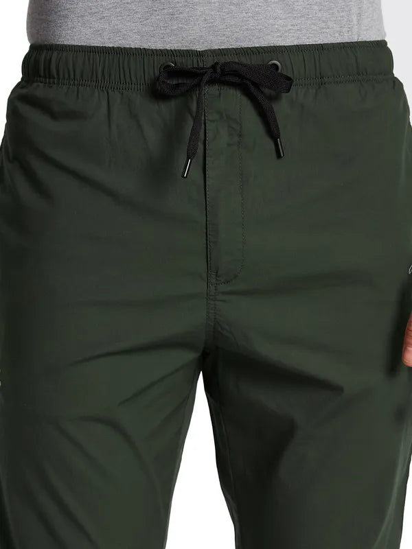 Octave Men Solid Regular Fit Mid-Rise Cotton Regular Track Pants