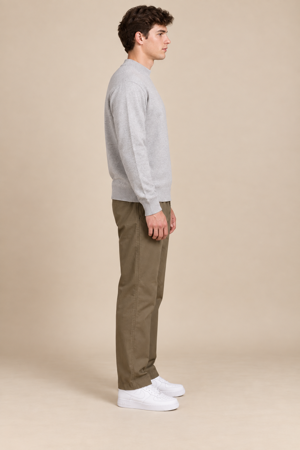 Men’s Poplin Lycra Lower in Duck Colour – Regular Fit Woven Casual Pants