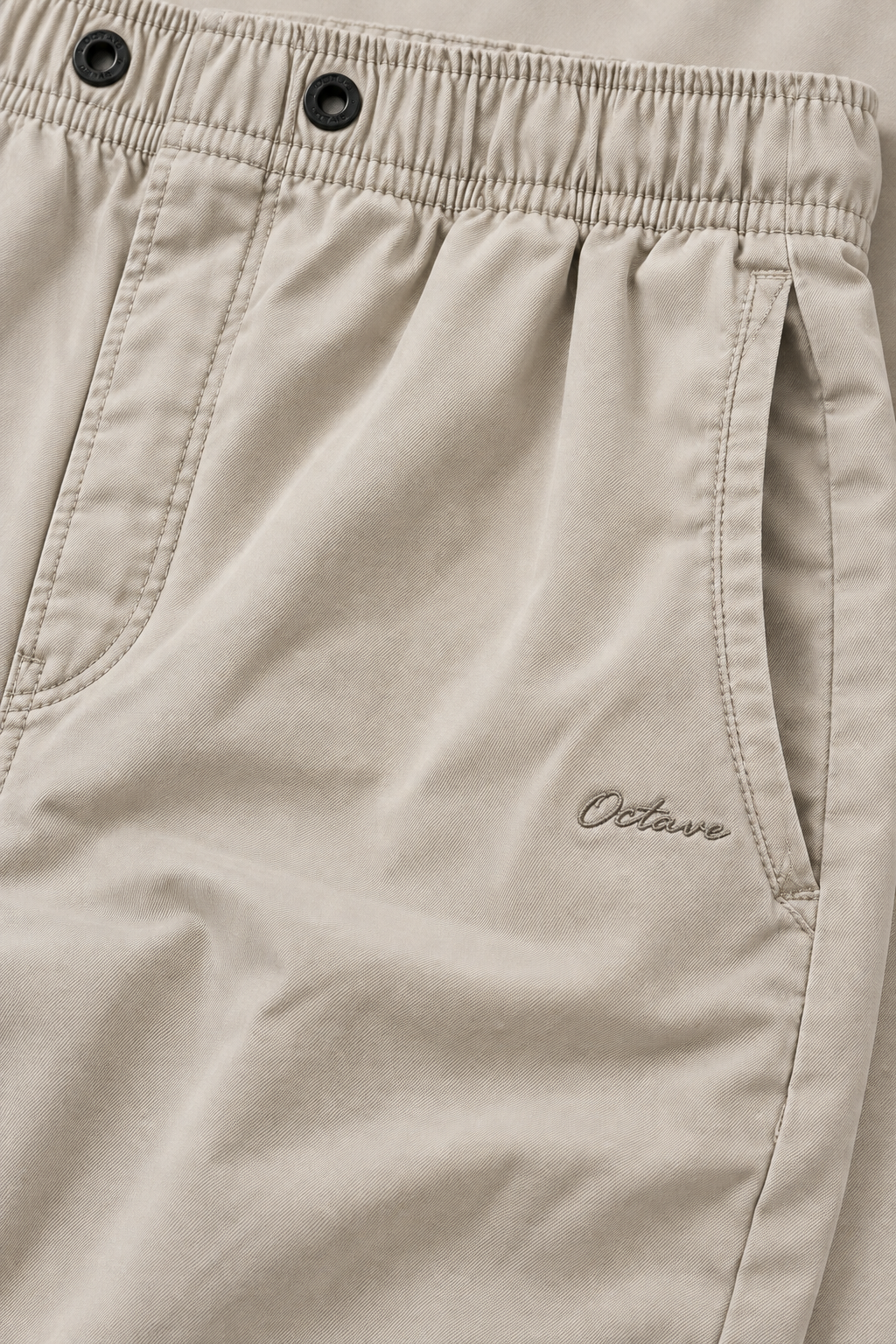 Men’s Poplin Sand Lower in Duck Colour – Regular Fit Woven Casual Pants