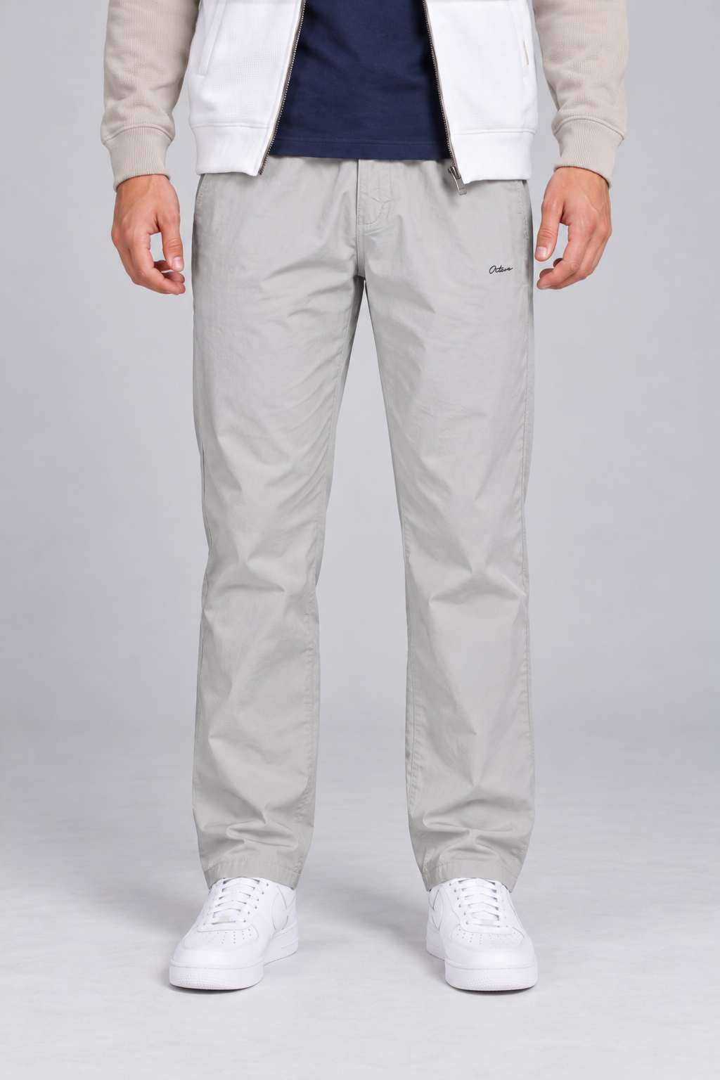 Men’s Regular Fit Cotton Woven Lower – Silver