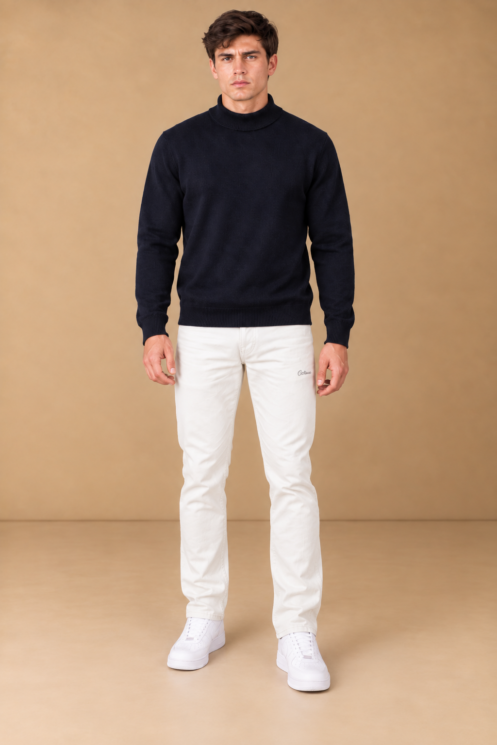 Men’s Poplin Sage Lower in White Colour – Regular Fit Woven Casual Pants