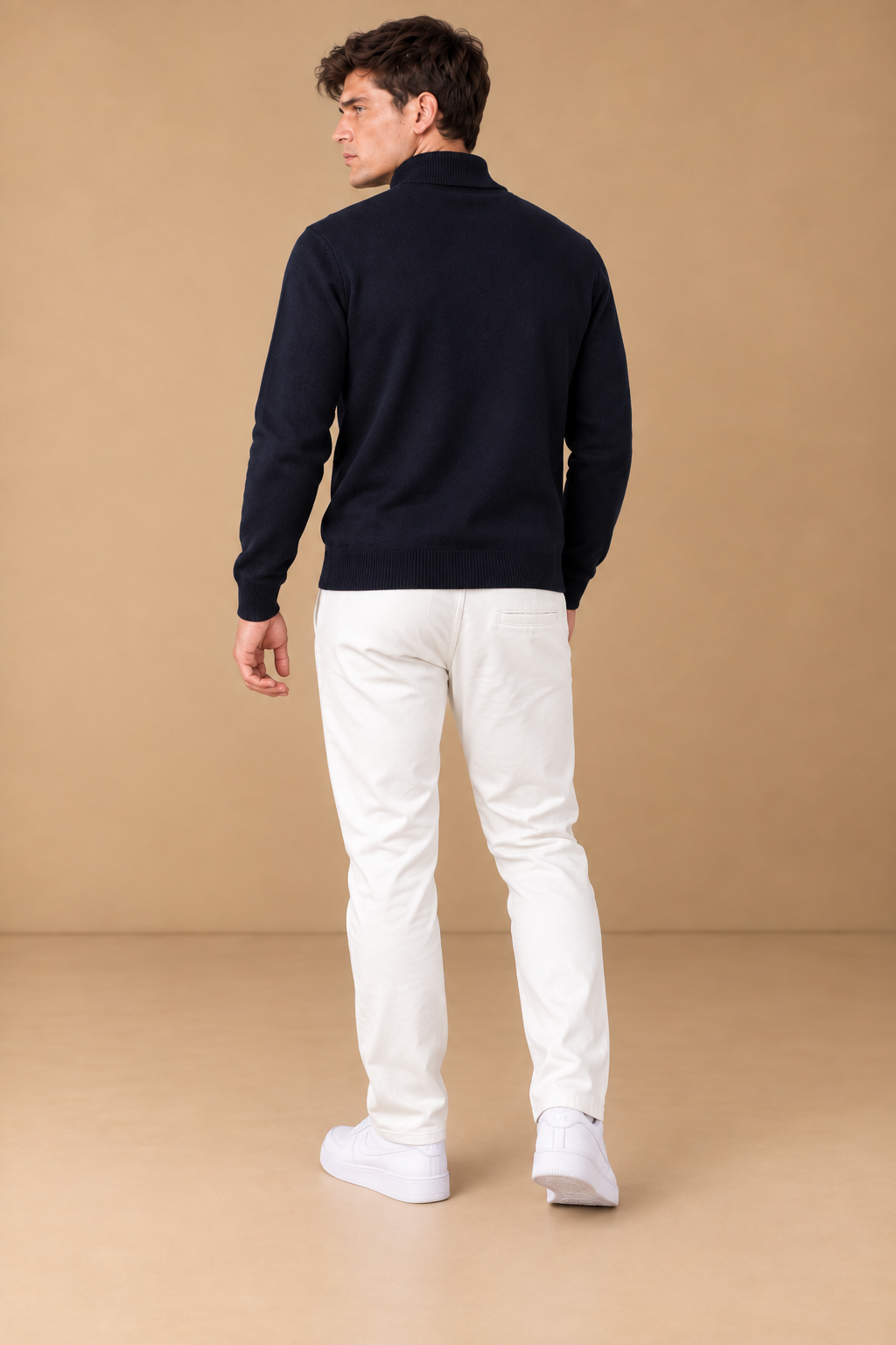 Men’s Poplin Sage Lower in White Colour – Regular Fit Woven Casual Pants