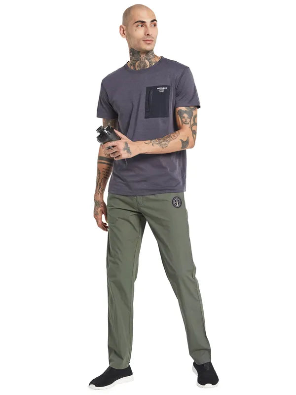 Octave Men Mid-Rise Cotton Track Pants