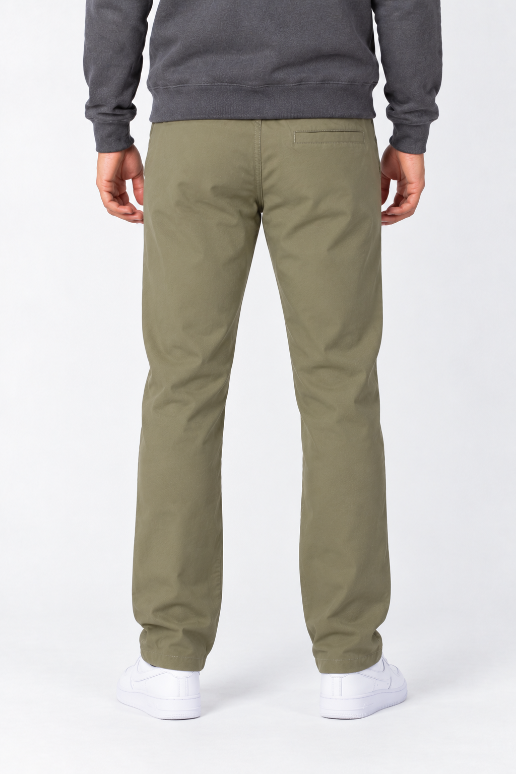 Men’s Regular Fit Woven Cotton Blend Jersey Lower – Light Olive