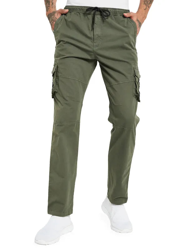 Octave Men Mid-Rise Cotton Track Pants
