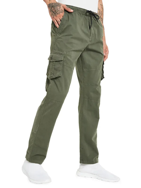 Octave Men Mid-Rise Cotton Track Pants