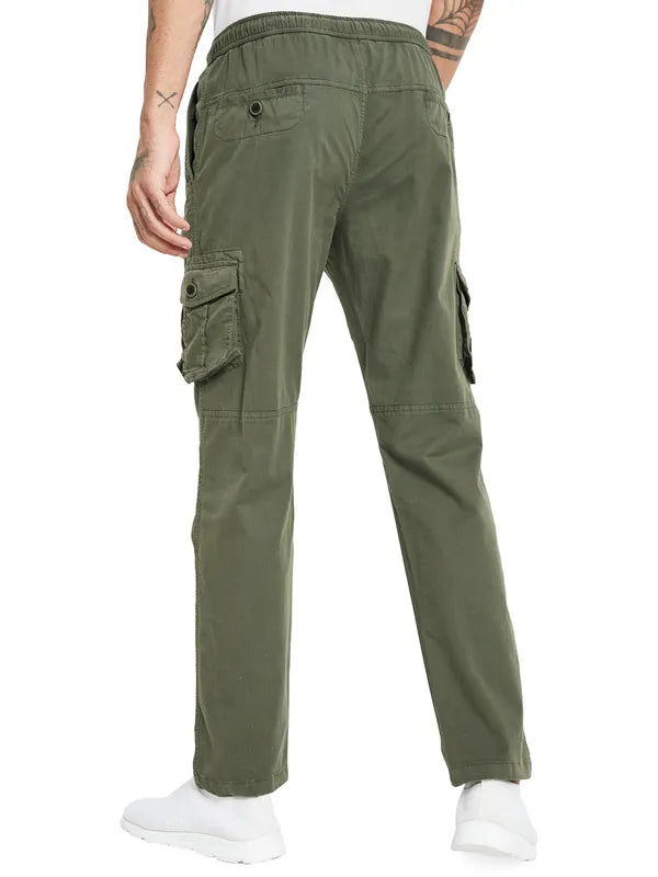 Octave Men Mid-Rise Cotton Track Pants