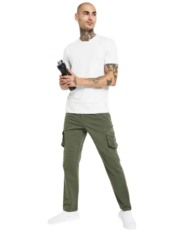 Octave Men Mid-Rise Cotton Track Pants