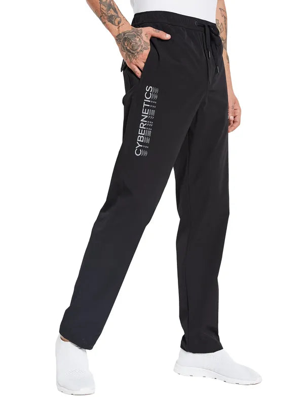 Octave Men Logo Printed Cotton Track Pants