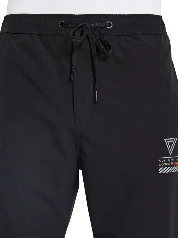 Octave Men Logo Printed Cotton Track Pants