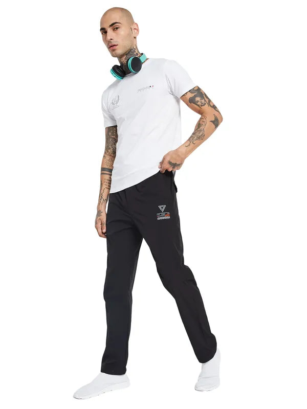 Octave Men Logo Printed Cotton Track Pants