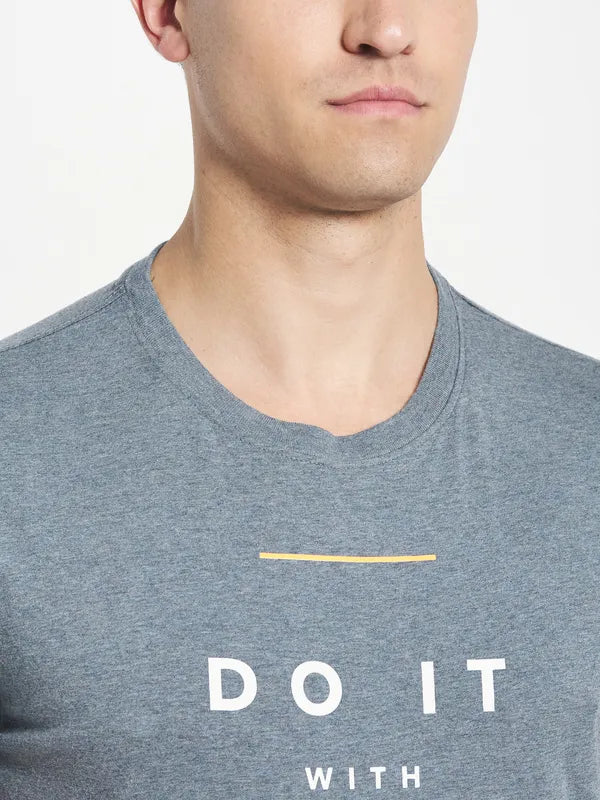 Men Denim Melange Lounge Wear