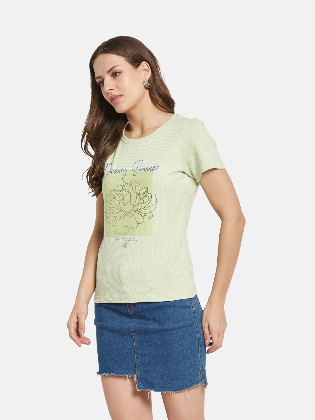 METTLE Women Floral Printed T-shirt